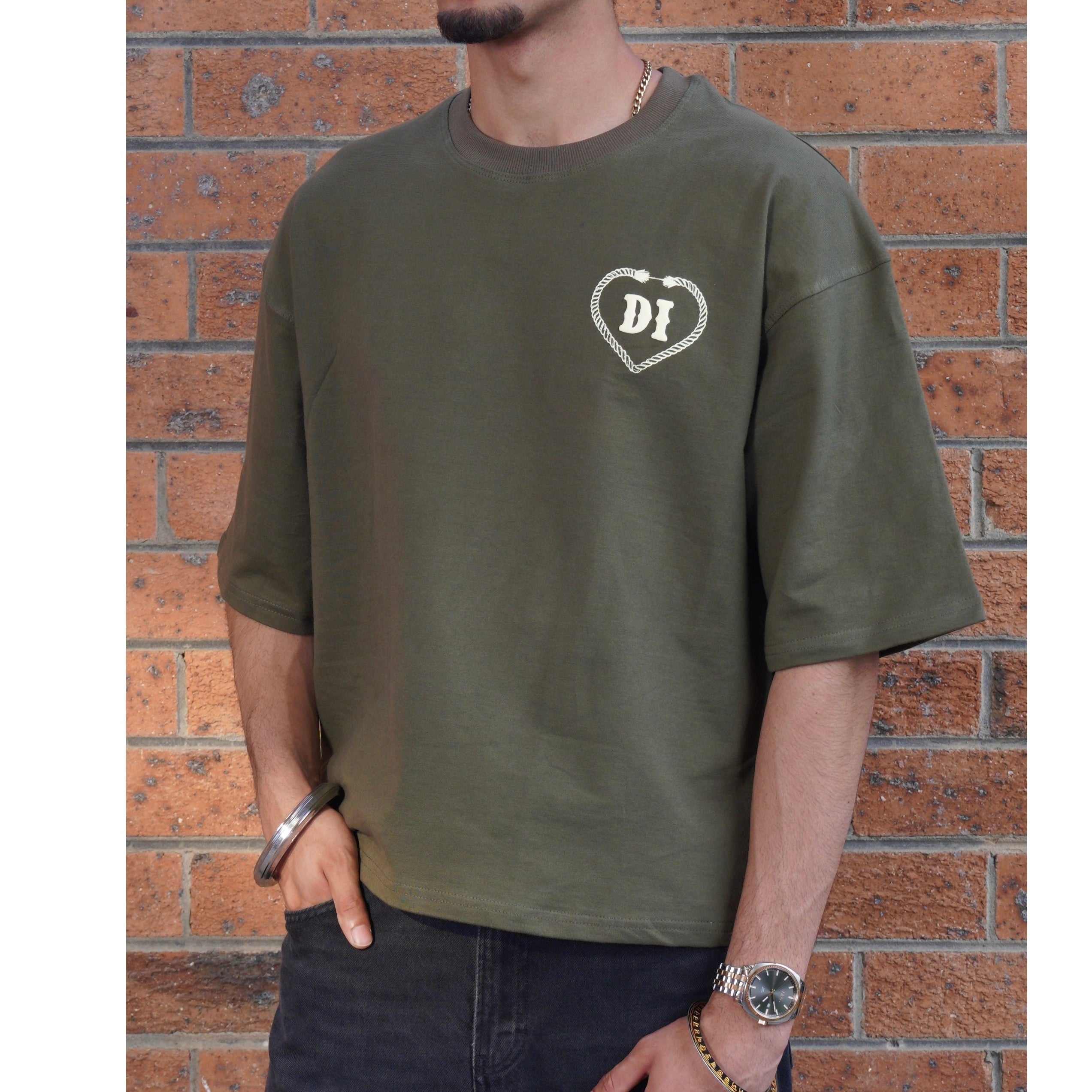 Overfeeling vs Overthinking (CROPPED) Olive/Cream