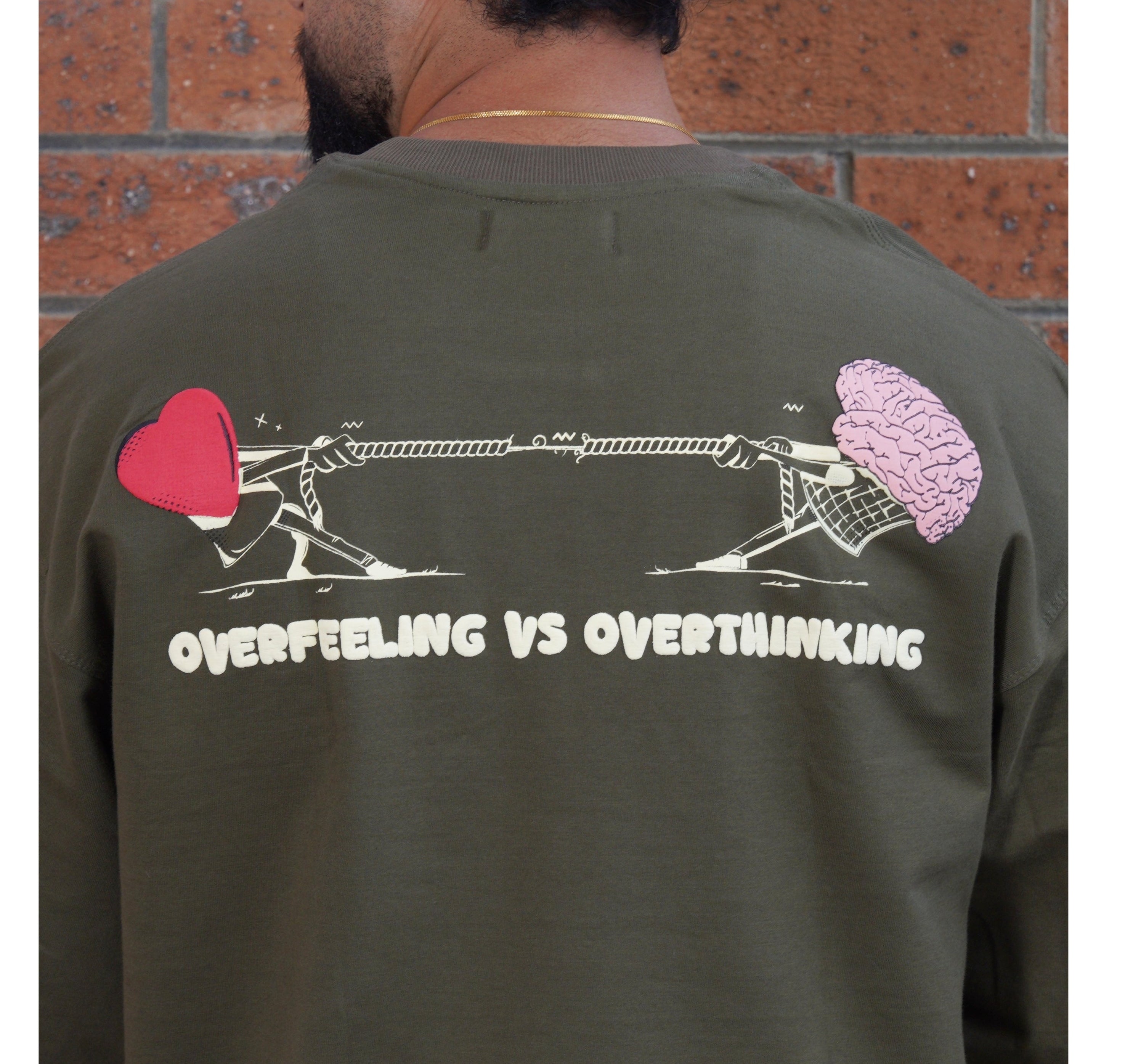 Overfeeling vs Overthinking Olive/Cream